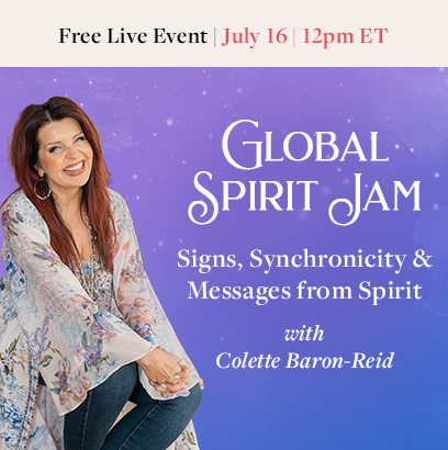 408x410-GlobalSpiritJam-2026-Promo Global Spirit Jam with Colette Baron Reid. Free Live Event July 16, 2026 at 12PM ET